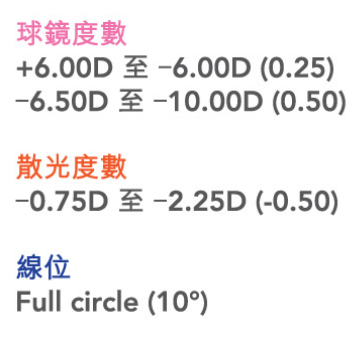 Alcon AOH Monthly Toric | 散光 | BC 8.7 | 3P