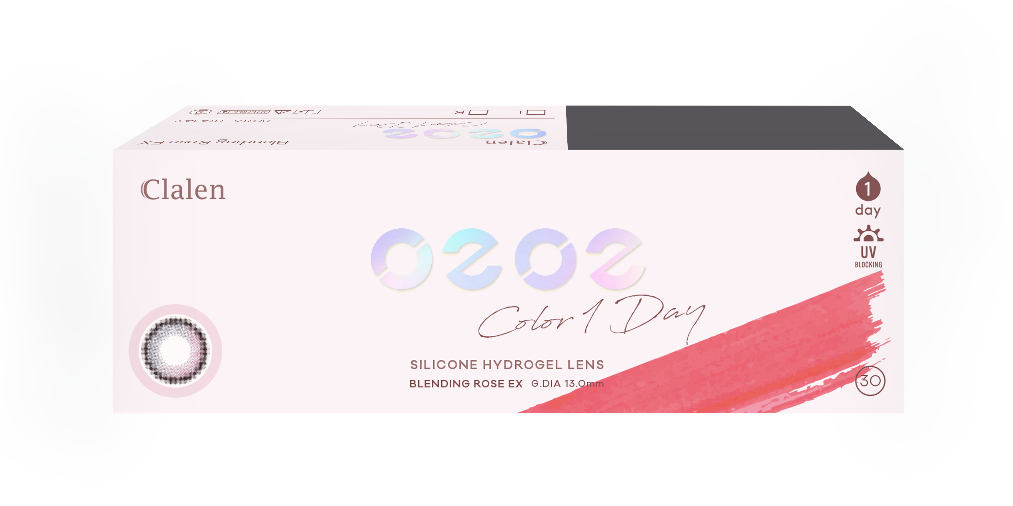 Clalen O2O2 Color  Blending Rose | 1-Day | 30P