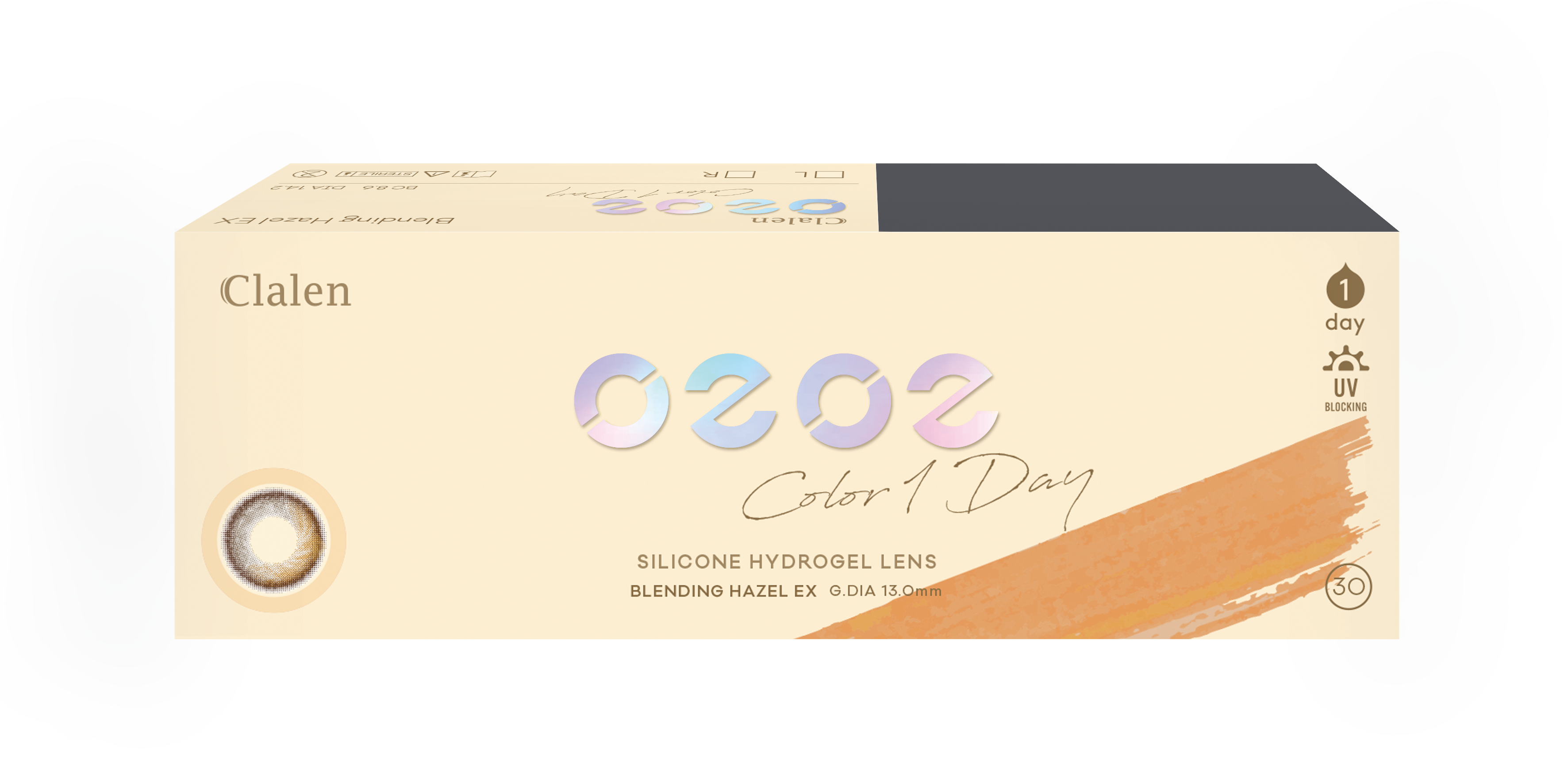 Clalen O2O2 Color  Blending Hazel | 1-Day | 30P