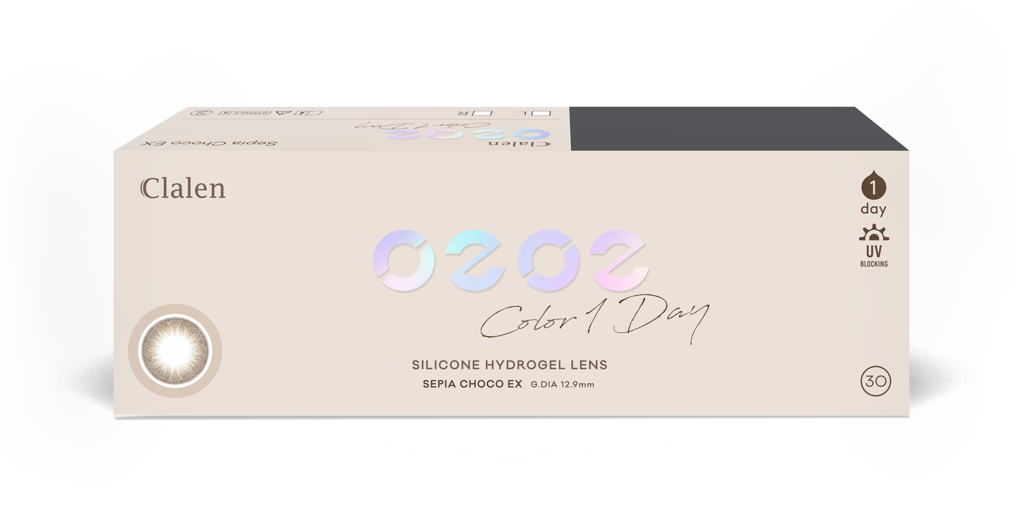Clalen O2O2 Color Sepia Choco| 1-Day | 30P
