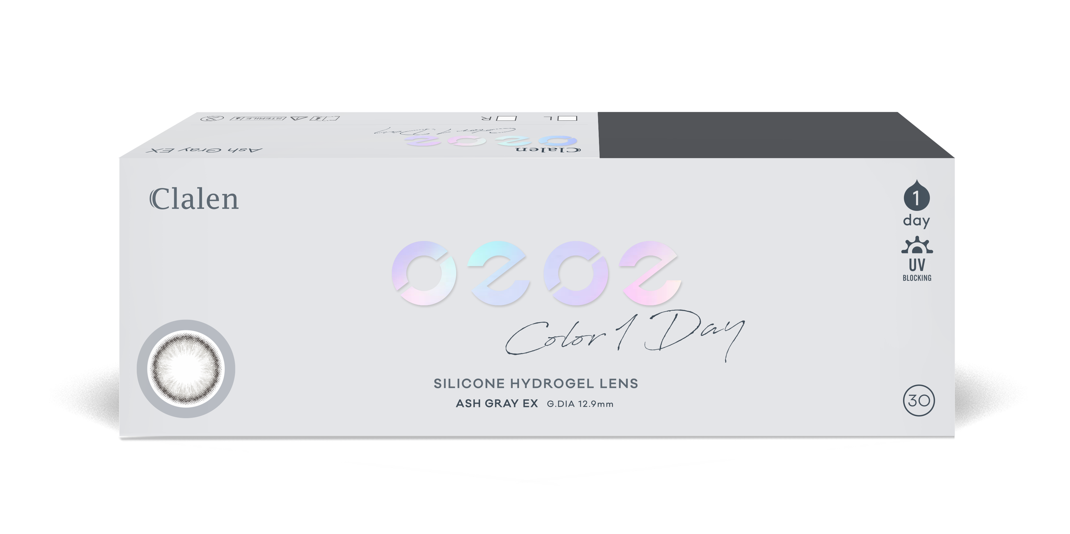 Clalen O2O2 Color Ash Gray | 1-Day | 30P