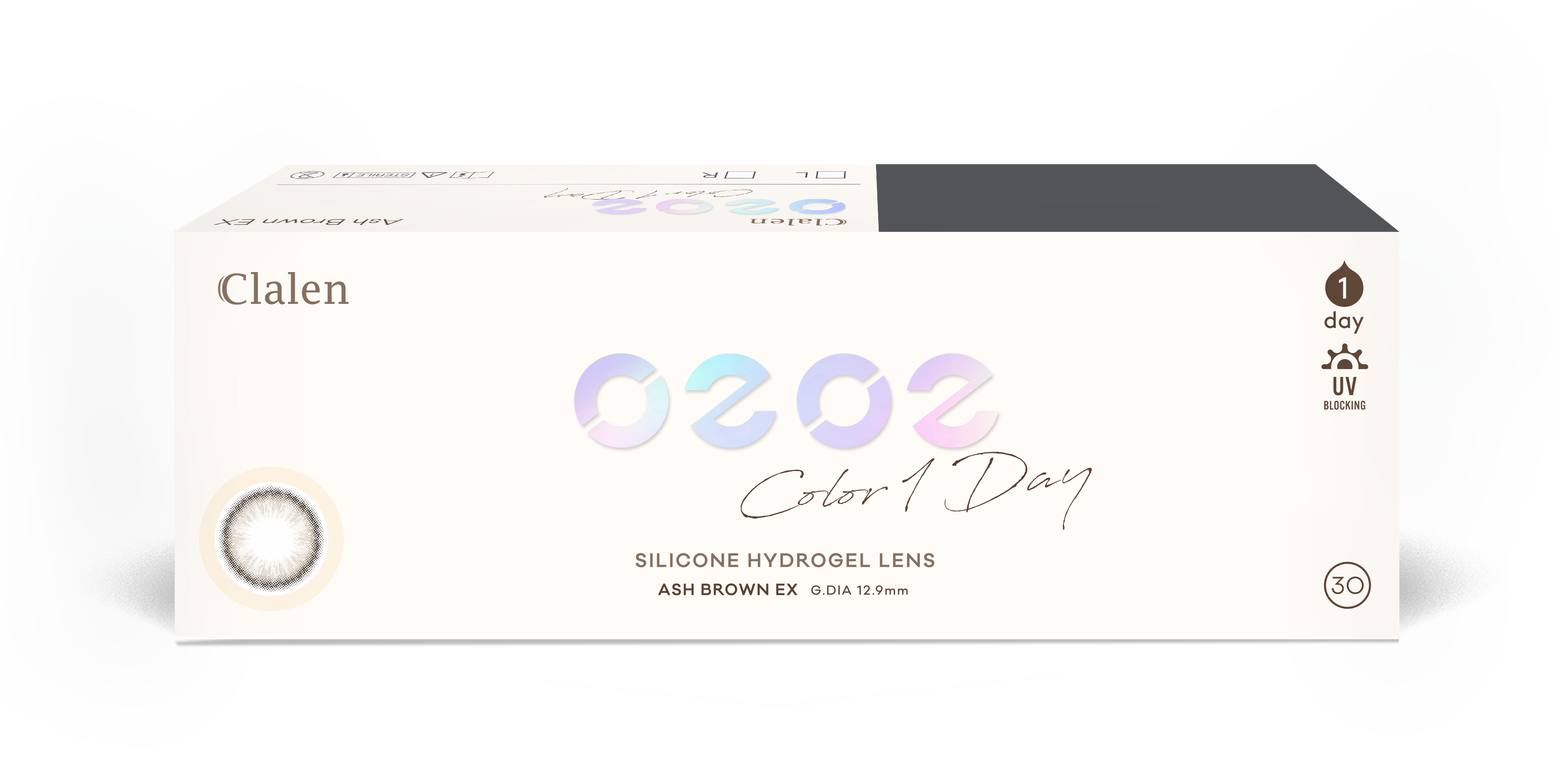 Clalen O2O2 Color Ash Brown| 1-Day | 30P