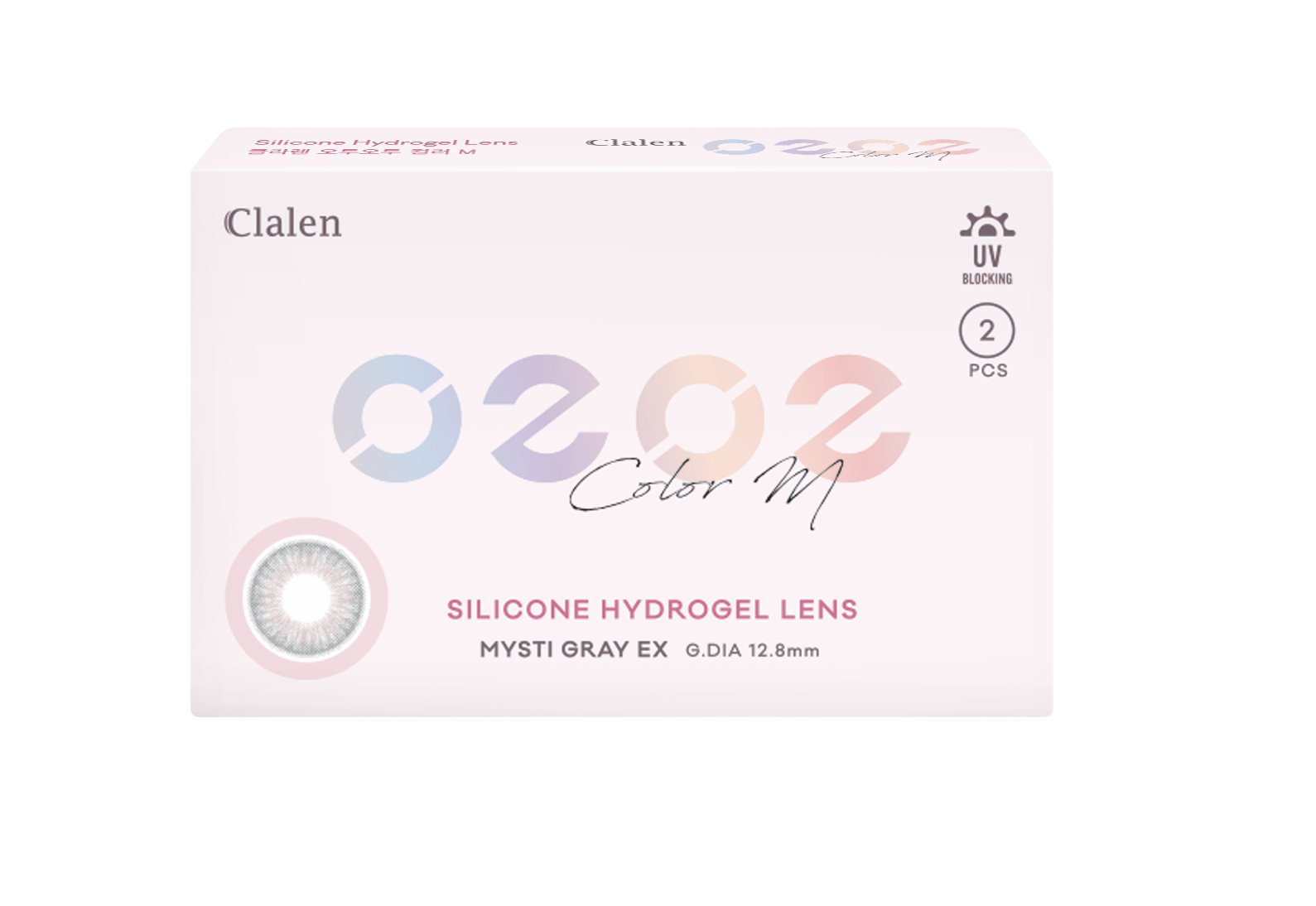 Clalen O2O2 Color  Mysti Gray | 1-Month | 2P