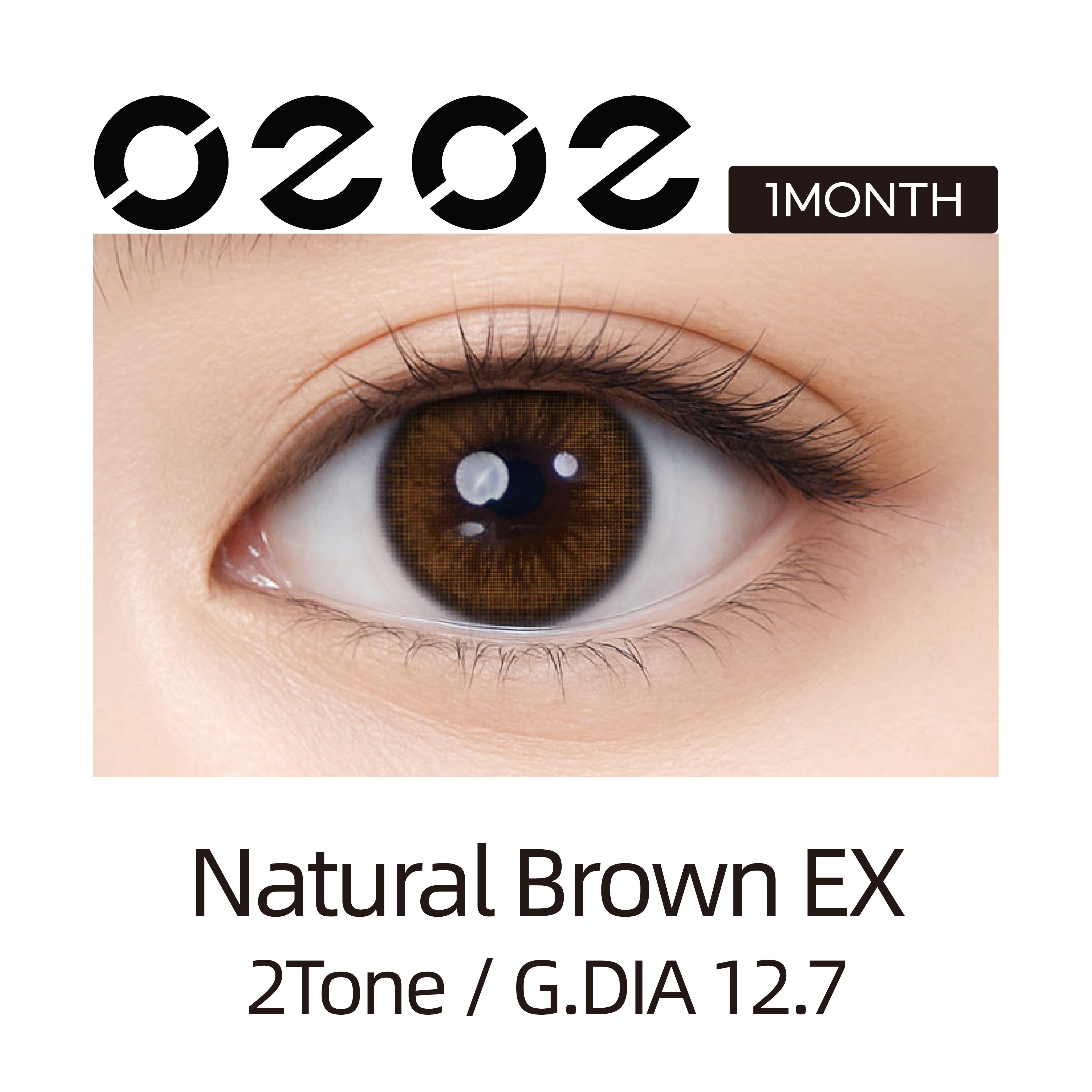 Clalen O2O2 Color  Natural Brown | 1-Month | 2P